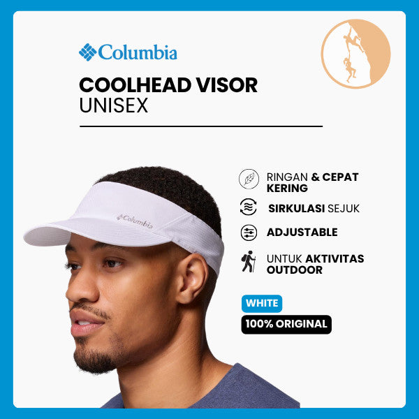 Topi Columbia Unisex Coolhead Visor (White)