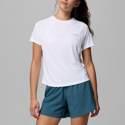 Kaos Olahraga Wanita - Columbia Women's Stealth Spring Short Sleeve Shirt (White)