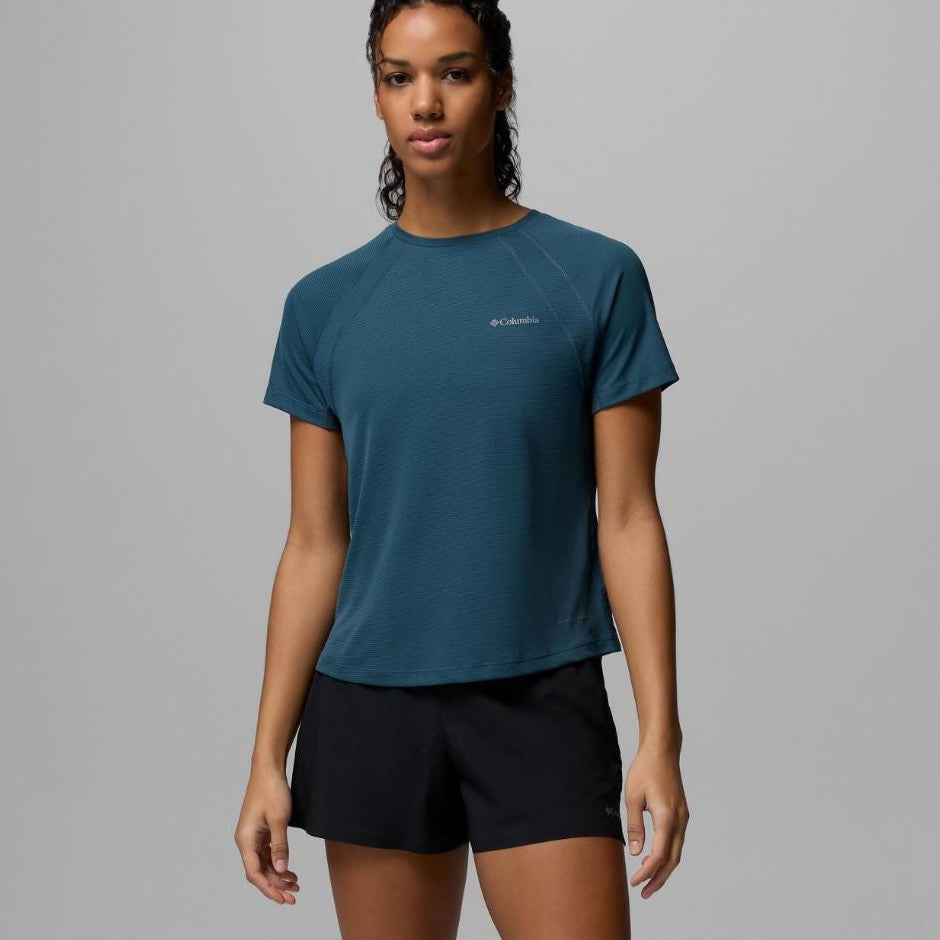 Kaos Olahraga Wanita - Columbia Women's Stealth Spring Short Sleeve Shirt (Everblue)