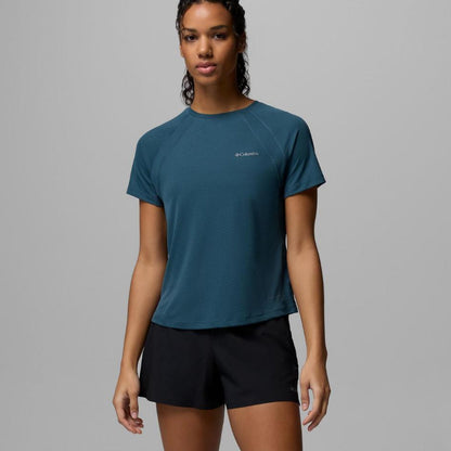 Kaos Olahraga Wanita - Columbia Women's Stealth Spring Short Sleeve Shirt (Everblue)