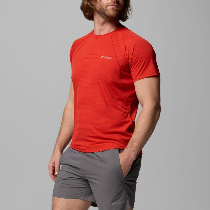 Kaos Olahraga Pria - Columbia Men's Stealth Spring Short Sleeve Shirt (Super Sonic)