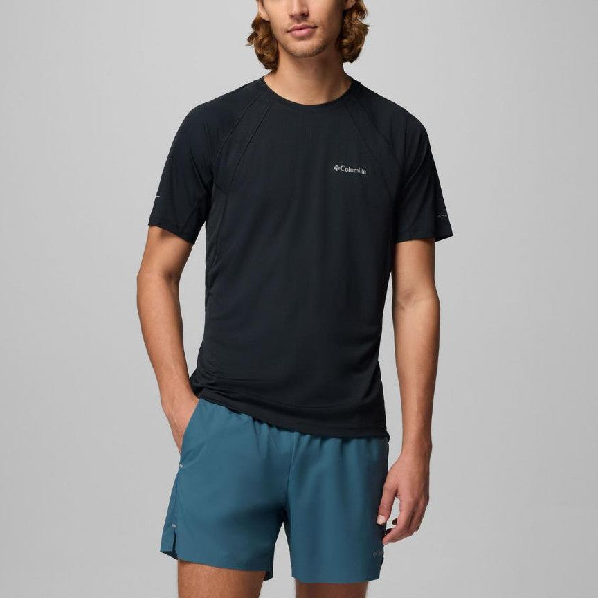 Kaos Olahraga Pria - Columbia Men's Stealth Spring Short Sleeve Shirt (Black)
