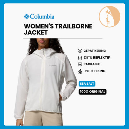 Jaket Gunung Outdoor Wanita - Columbia Women's Trailborne Jacket (Sea Salt)