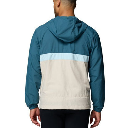 Jaket Oudoor Pria - Columbia Men's Spire Valley Hooded Windbreaker (Everblue, Dark Stone)