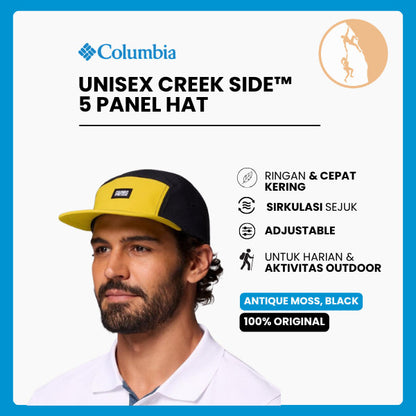 Topi Columbia Unisex Creek Side™ 5 Panel Hat (Antique Moss, Black)