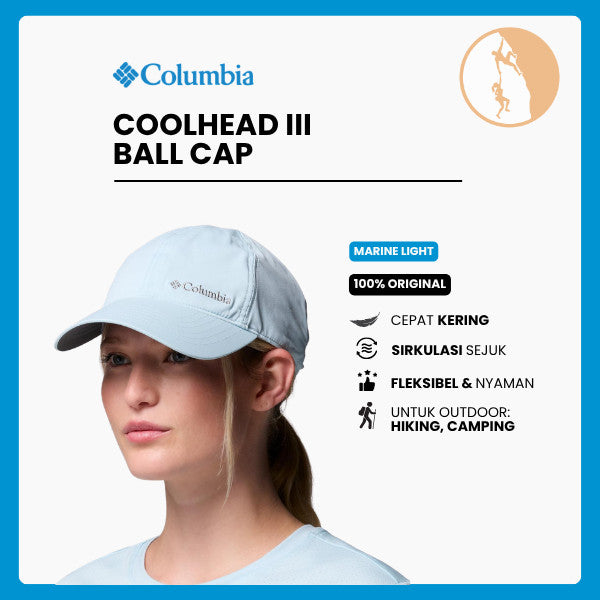 Topi Hiking Outdoor - Columbia Coolhead III Ball Cap (Marine Light)