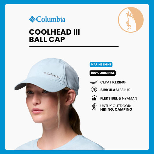Topi Hiking Outdoor - Columbia Coolhead III Ball Cap (Marine Light)
