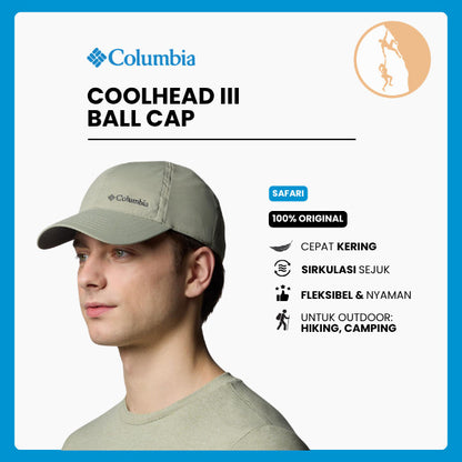 Topi Hiking Outdoor - Columbia Coolhead III Ball Cap (Safari)