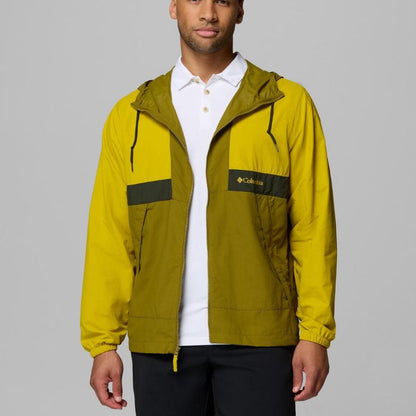 Jaket Oudoor Pria - Columbia Men's Spire Valley Hooded Windbreaker (Antique Moss)