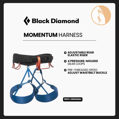 Black Diamond Momentum Harness - Safety Panjat Tebing