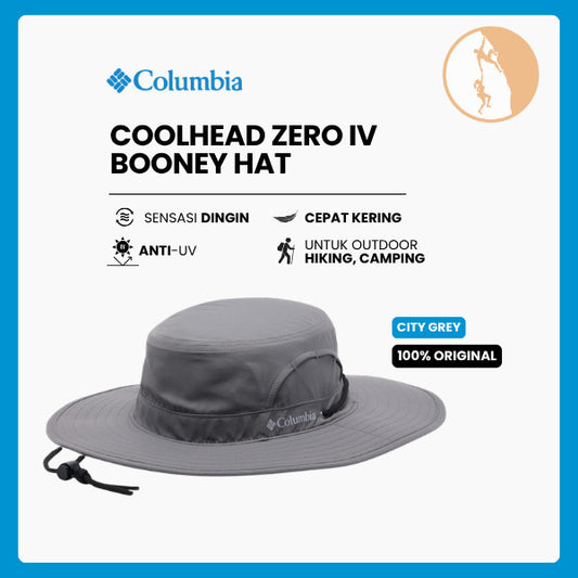 Topi Booney Hiking - Columbia Coolhead Zero IV Booney Hat (City Grey)