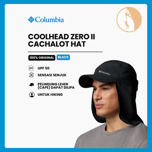 Topi Outdoor Earflap - Columbia Coolhead Zero II Cachalot Hat (Black)