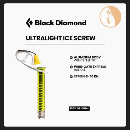 Black Diamond Ultralight Ice Screw 13cm - Ice Climbing Gear