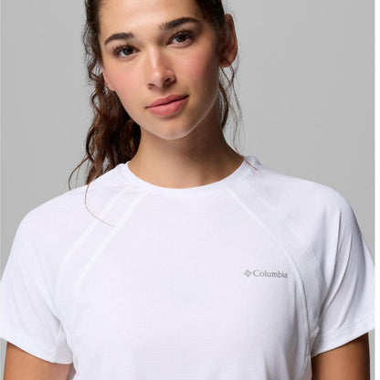 Kaos Olahraga Wanita - Columbia Women's Stealth Spring Short Sleeve Shirt (White)