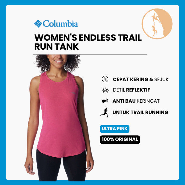 Tank Top Lari Wanita - Columbia Women's Endless Trail Run Tank (Ultra Pink)