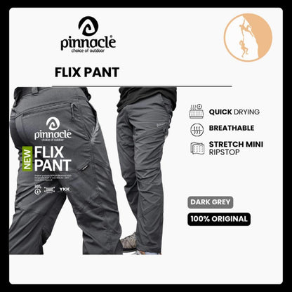 Pinnacle Flix Pant Dark Grey  - Celana Panjang Pria