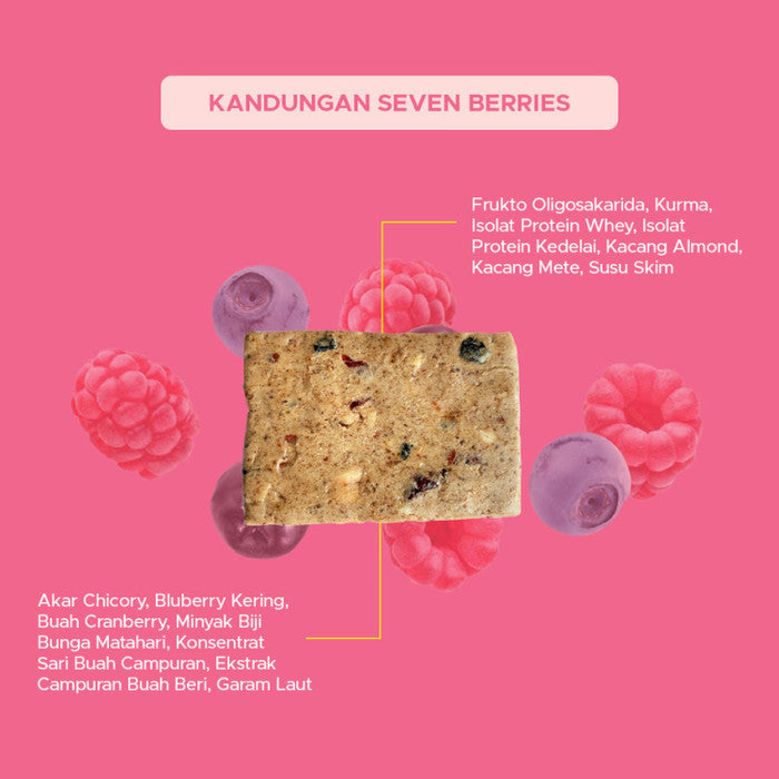 JOLT! Seven Berries Protein Bar 40gram - Snack Sehat/Cemilan Olahraga/Organic Meal