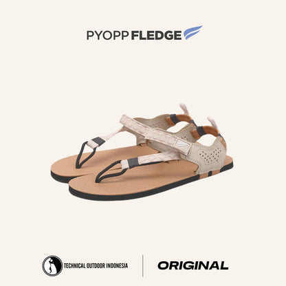 Salin Sandal Pyopp Fledge - Tapak V1.5 Barefoot Flip Flops - Latte