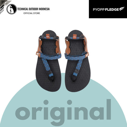 Sandal Pyopp Fledge  - Tapak V1.5 Barefoot Flip Flops - Azure Blue Terracota