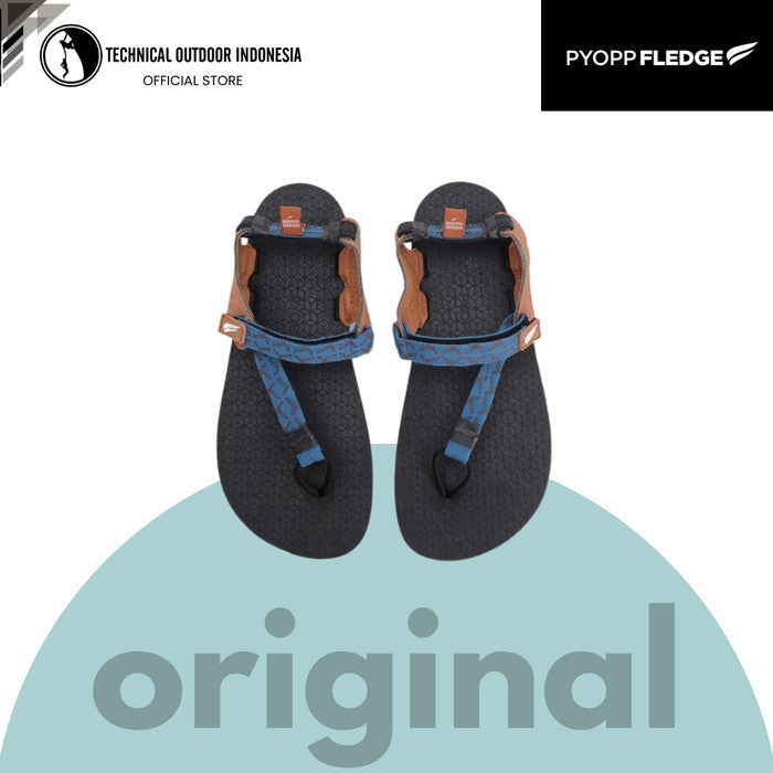 Sandal Pyopp Fledge  - Tapak V1.5 Barefoot Flip Flops - Azure Blue Terracota