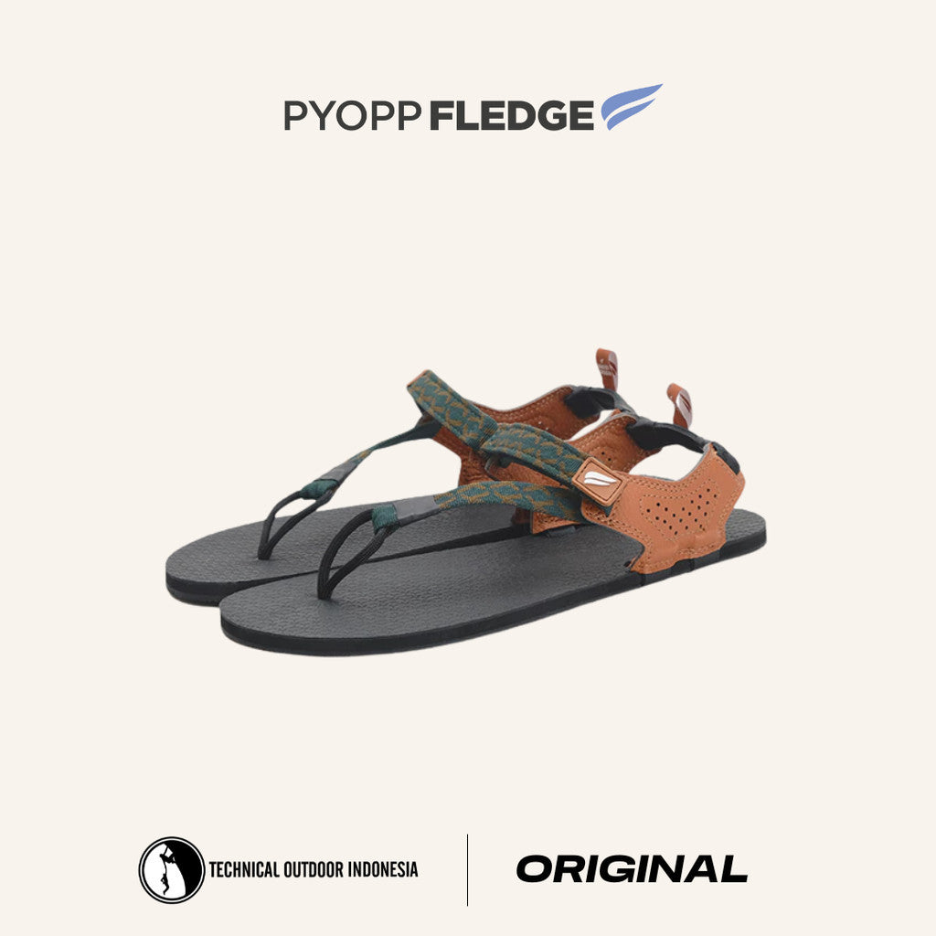 Sandal Pyopp Fledge - Tapak V1.5 Barefoot Flip Flops - Forest Green