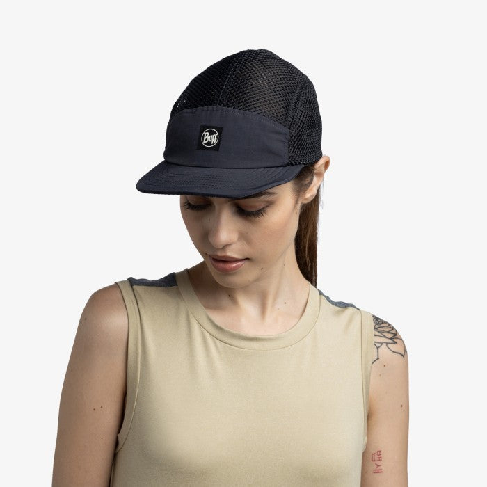 Topi Buff Original - 5 Panel Air Cap Saret Black