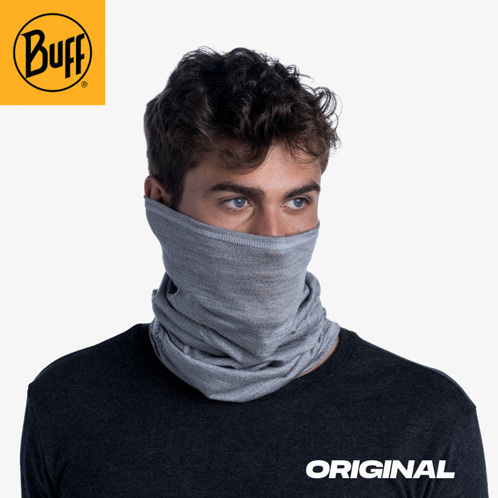Buff Merino Lightweight Neckwear Solid Light Grey