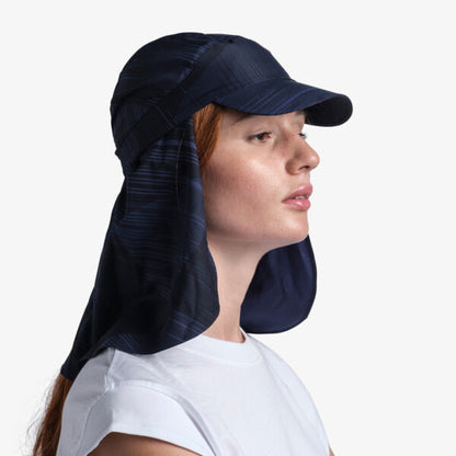 Topi Lari/Hiking - Buff Original Pack Sahara Cap Grevers Navy