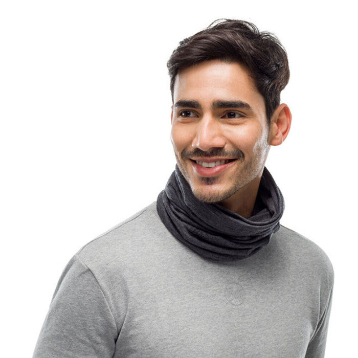 Buff Merino Lightweight Neckwear Solid Grey