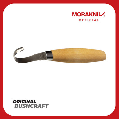 Pisau Kait Morakniv - Hook Knife 162 Double Edge with Leather Sheath