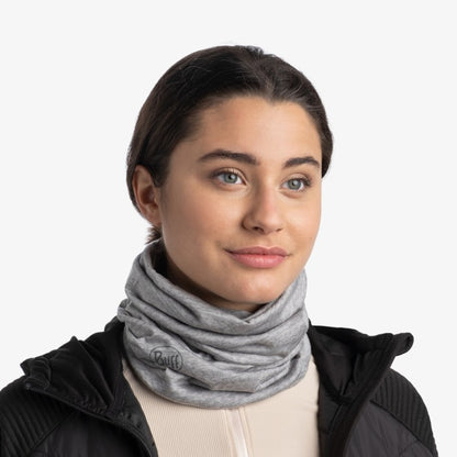 Buff Merino Lightweight Neckwear Solid Light Grey