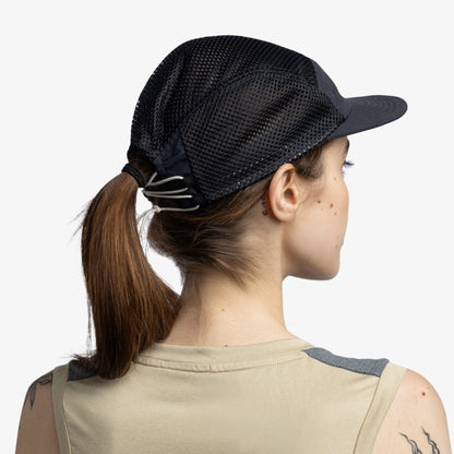 Topi Buff Original - 5 Panel Air Cap Saret Black