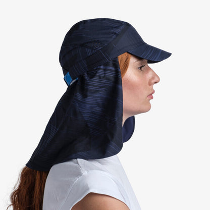 Topi Lari/Hiking - Buff Original Pack Sahara Cap Grevers Navy