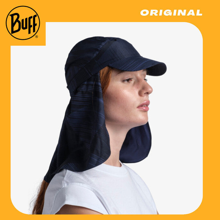 Topi Lari/Hiking - Buff Original Pack Sahara Cap Grevers Navy