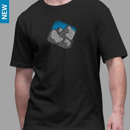 Pinnacle T- Shirt Mountain Lined Black