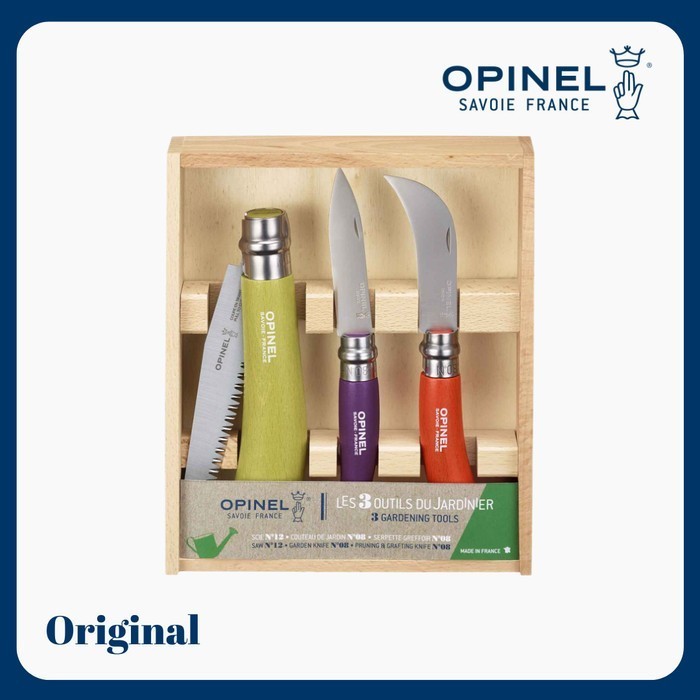 Opinel 3-In-1 Gardener's Tool Box Set - Peralatan Berkebun