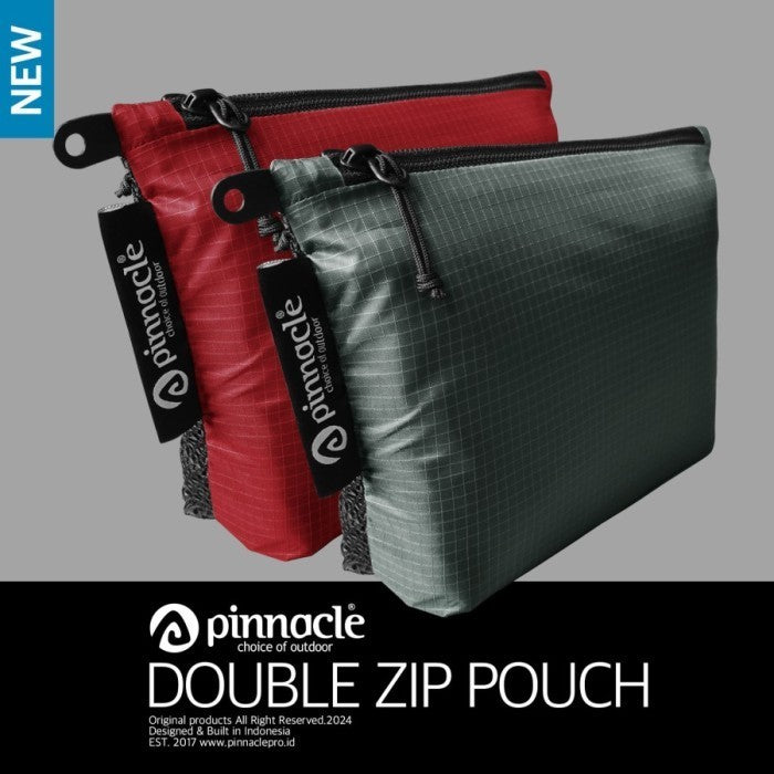 Pinnacle - Double Zip Pouch - Grey
