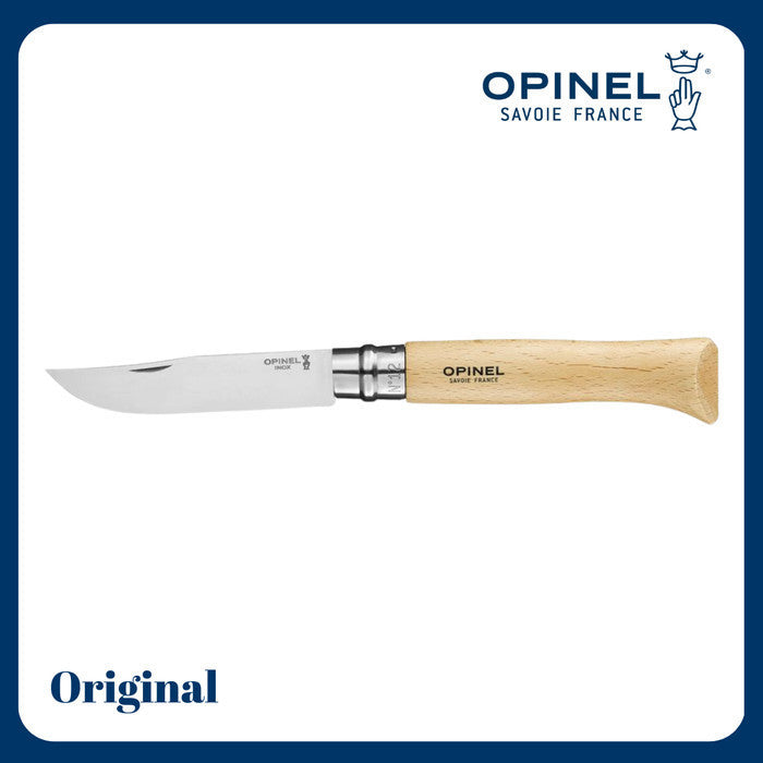 Opinel N°12 Stainless Steel Folding Knife - Pisau Lipat Outdoor
