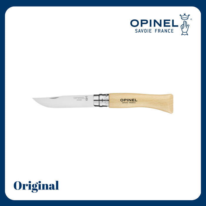 Opinel N°07 Stainless Steel Folding Knife - Pisau Lipat Outdoor