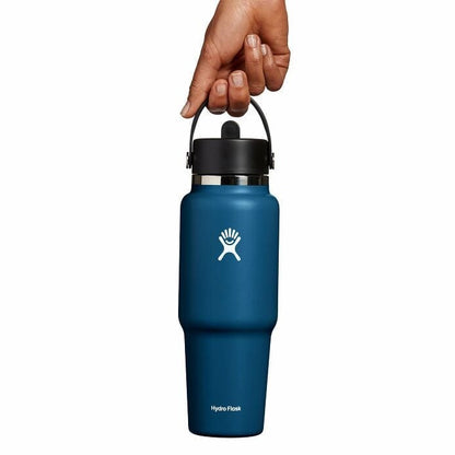 Hydro Flask Wide Flex Straw Cap Travel Bottle Indigo 32Oz