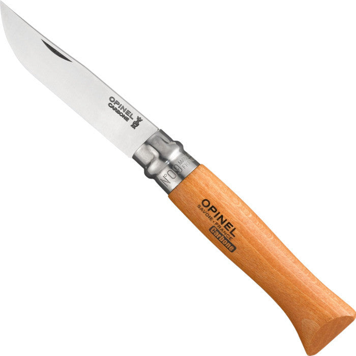Opinel N°09 Carbon Steel Folding Knife - Pisau Lipat Outdoor Bushcraft