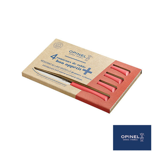 Opinel Set of 4 Table Knives Bon Appétit (Red)