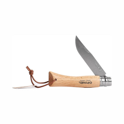 Opinel No 07 Stainless Steel with Leather Lace - Pisau Lipat