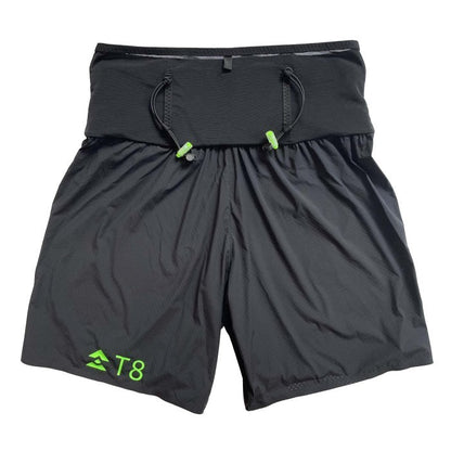 T8 Ultra Sherpa Shorts Integrated with Running Belt - Black/Unisex - Celana Pendek Lari