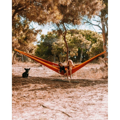 Ticket To The Moon Honeymoon Hammock - Burgundy / Dark Yellow