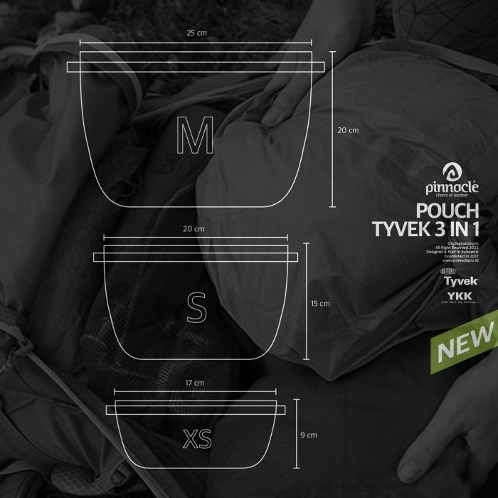 Pinnacle Pouch Tyvek (3 in 1) Zip - Tas Aksesoris/Travel Organizer