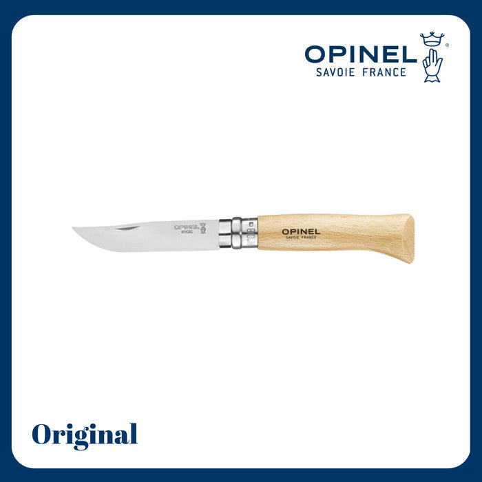 Opinel N°08 Stainless Steel Folding Knife - Pisau Lipat Outdoor