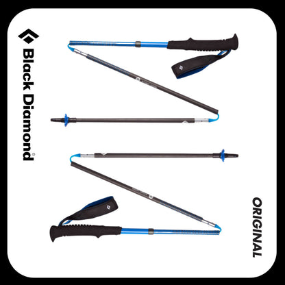 Trekking Pole Lari - Black Diamond NEW Distance Carbon Z Poles Ultra Blue