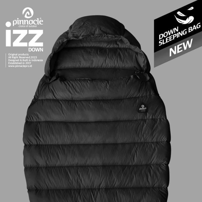 PINNACLE IZZ DOWN SLEEPING BAG - FULL BLACK RIRIRUMASYA