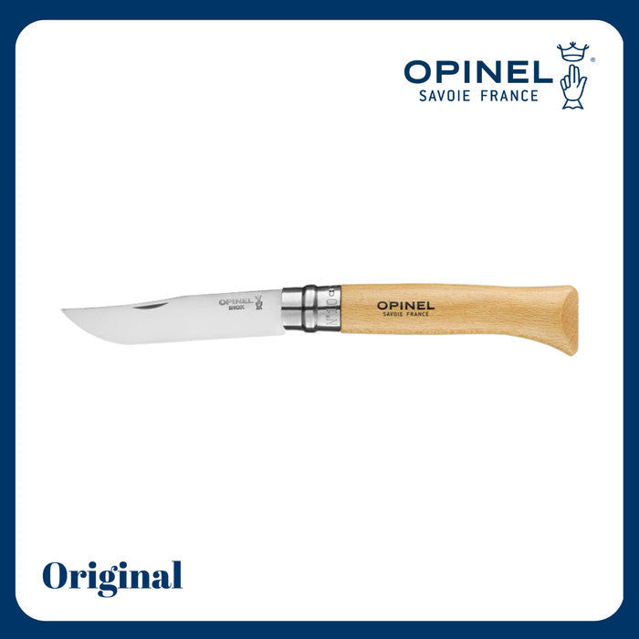 Opinel N°10 Stainless Steel Folding Knife - Pisau Lipat Outdoor